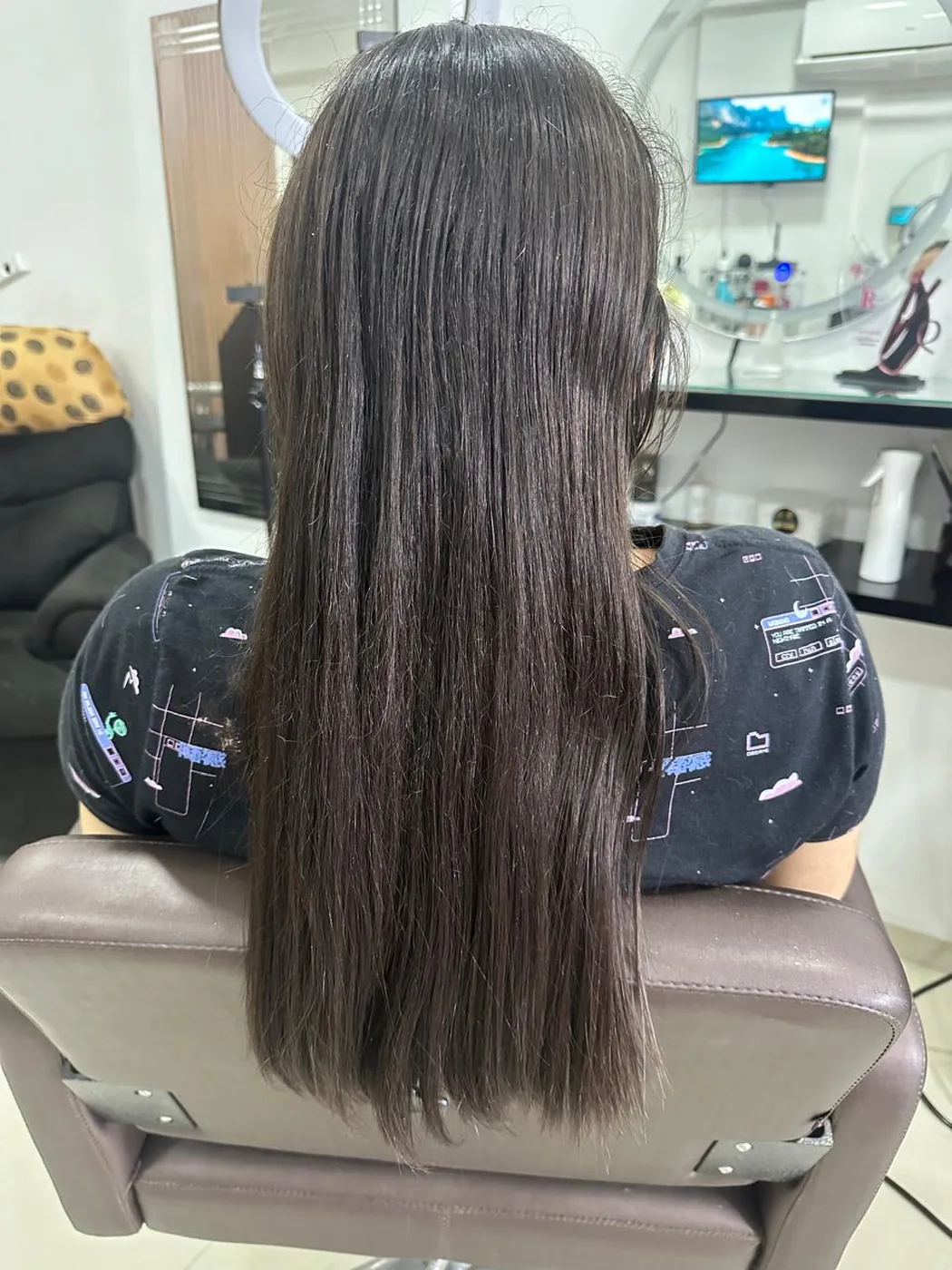 Antes do corte de cabelo