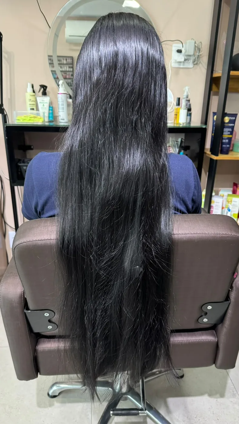 Antes do corte de cabelo